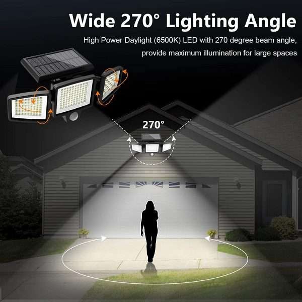 Luces Solares, Sensor De Movimiento 2500 Lm Y Control Remoto - Imagen 3