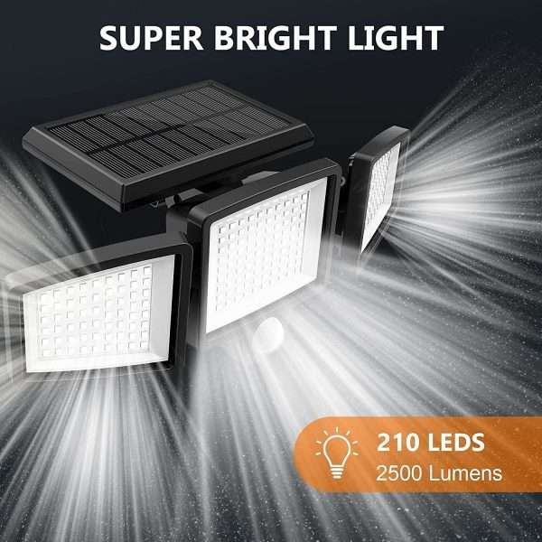 Luces Solares, Sensor De Movimiento 2500 Lm Y Control Remoto - Imagen 2