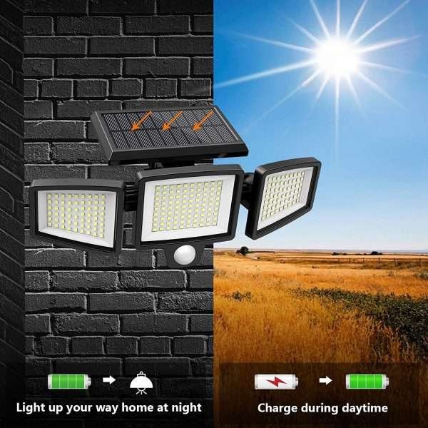 Luces Solares, Sensor De Movimiento 2500 Lm Y Control Remoto - Imagen 4