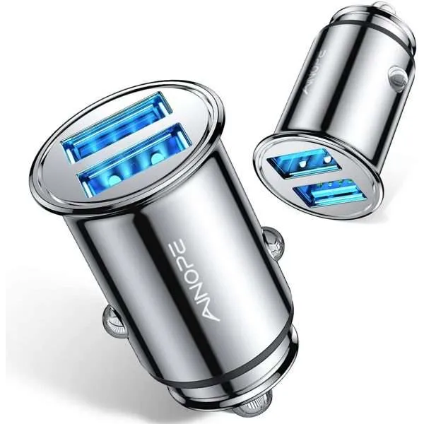 Cargador De Carro Doble Usb Ainope, Todo De Metal 2 Unidades - Imagen 2
