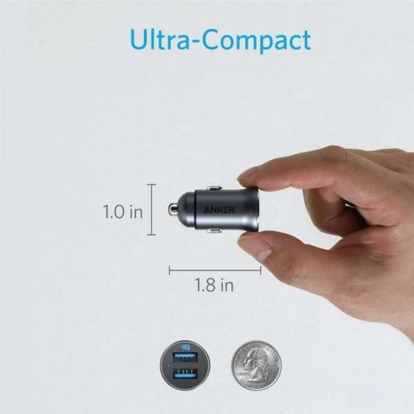 Cargador De Carro Doble Usb, Anker Aleación Powerdrive 2 - Imagen 2