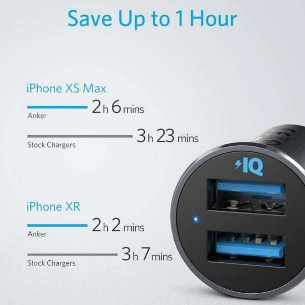 Cargador De Carro Doble Usb, Anker Aleación Powerdrive 2 - Imagen 3