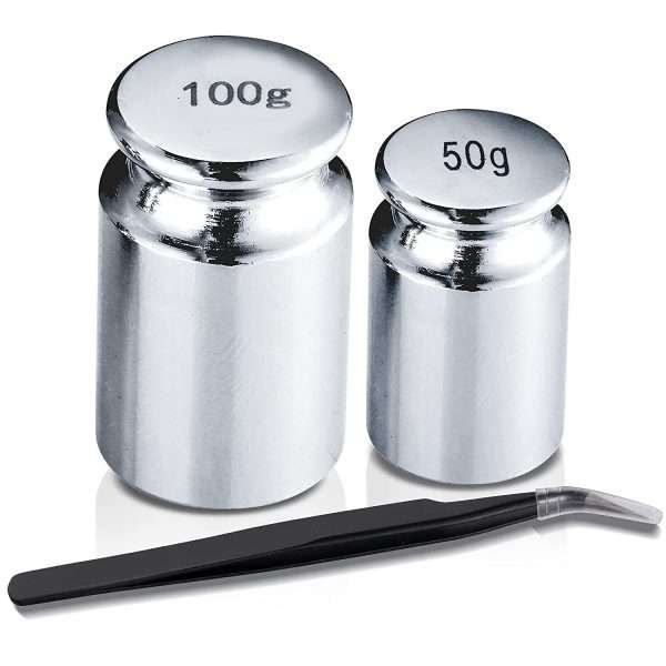 Set Pesas Calibración Balanza 100 G Y 50 G Y Pinza De Joyero
