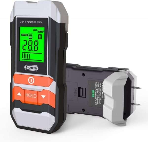 Medidor De Humedad De Madera 2 En 1 Pantalla Lcd Dr.meter