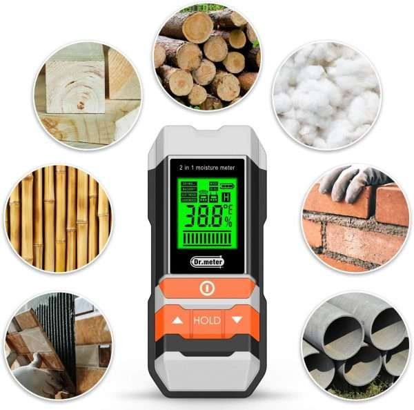 Medidor De Humedad De Madera 2 En 1 Pantalla Lcd Dr.meter - Imagen 2
