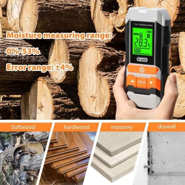 Medidor De Humedad De Madera 2 En 1 Pantalla Lcd Dr.meter - Imagen 6