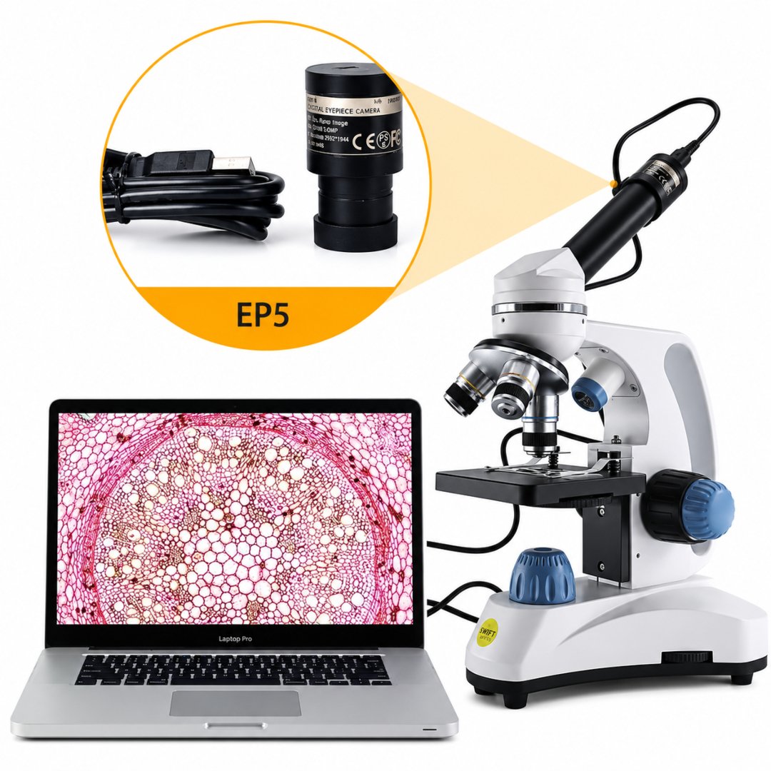 Cámara Swift Microscopio Usb Amscope 5.0 Mp Usb Ep5r Video - Imagen 5