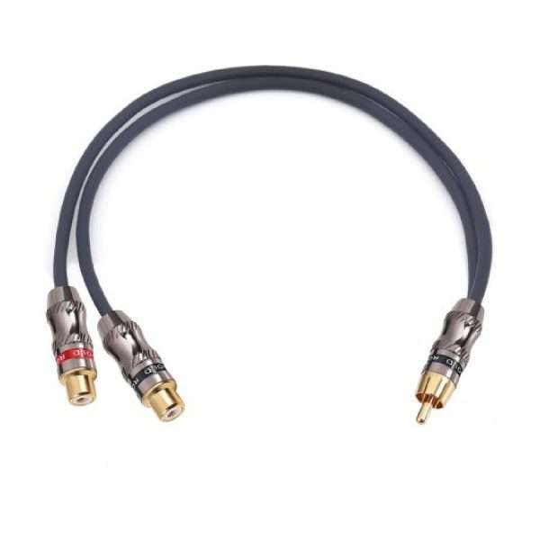 Cable Adaptador Audio Estéreo, Rca 1 Macho A 2 Hembra 25cm - Imagen 2
