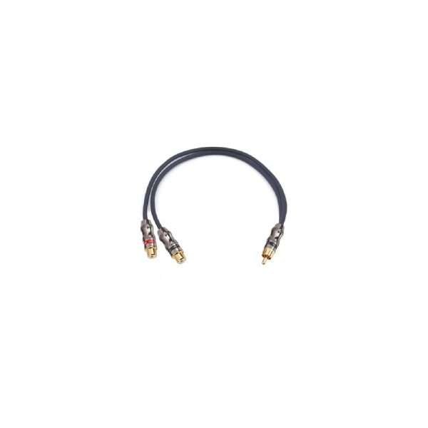 Cable Adaptador Audio Estéreo, Rca 1 Macho A 2 Hembra 25cm