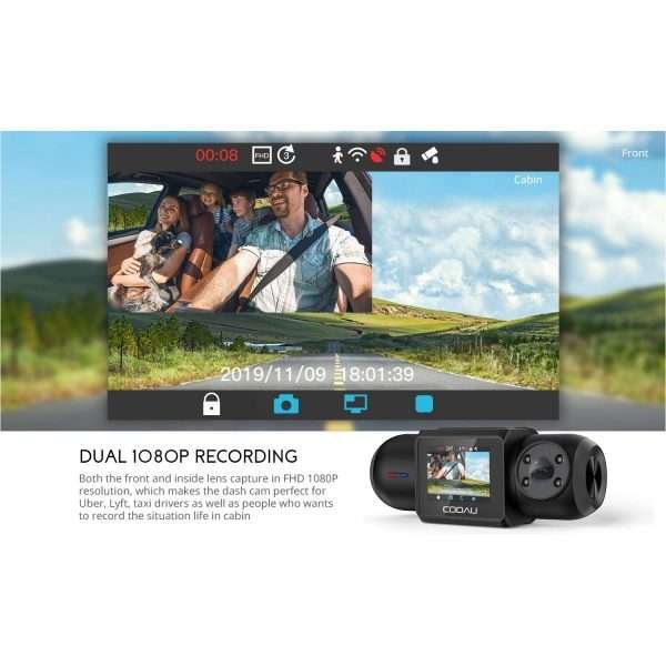 Cámara Para Carro Dual Fhd 1080p Y Sd De 64 Gb Incluida - Imagen 3