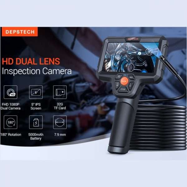 Endoscopio De Doble Lente Con Pantalla Lcd De 5'' Depstech - Imagen 3