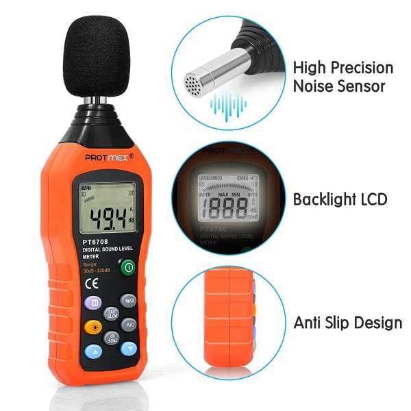 Medidor De Ruido Digital Protmex Pt02 30db/130db - Imagen 4