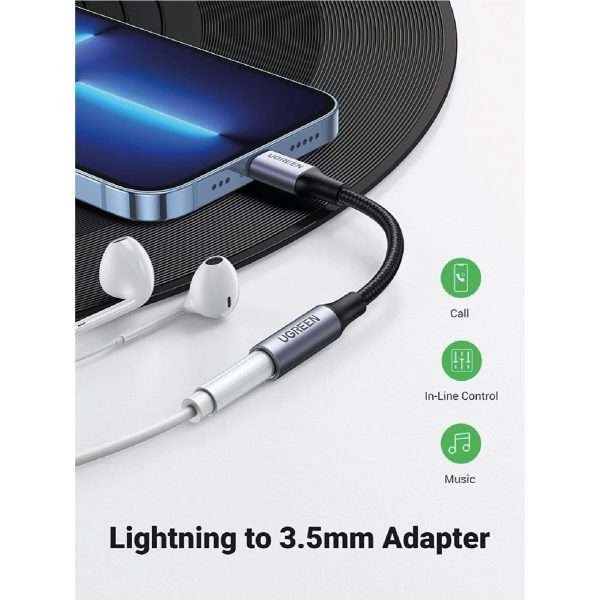 Adaptador Auriculares iPhone Lightning A Audio Aux Jack3.5mm - Imagen 3