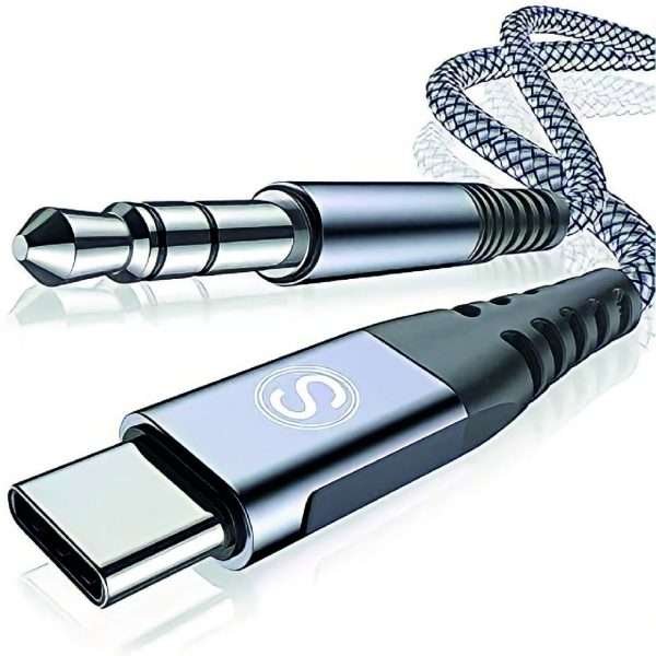 Cable Adaptador Auxiliar De Audio Usb C 3.5mm Sweguard 1.2 M - Imagen 2