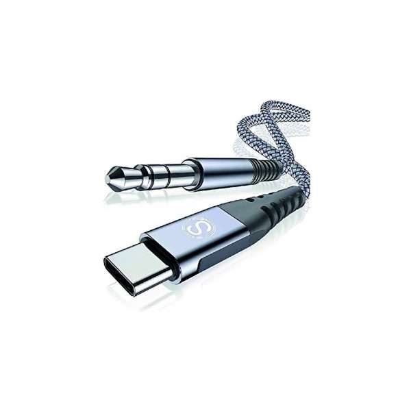 Cable Adaptador Auxiliar De Audio Usb C 3.5mm Sweguard 1.2 M