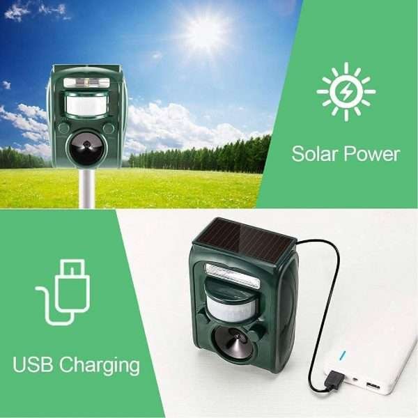 Ahuyentador Solar Ultrasónico Repelente De Ratas, Perro, Gatos Etc - Imagen 3