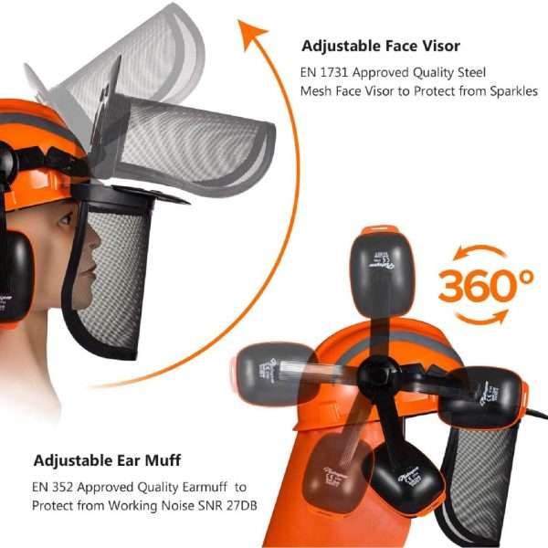 Casco De Seguridad Motosierrista Estilo Forestal Safeyear - Imagen 3