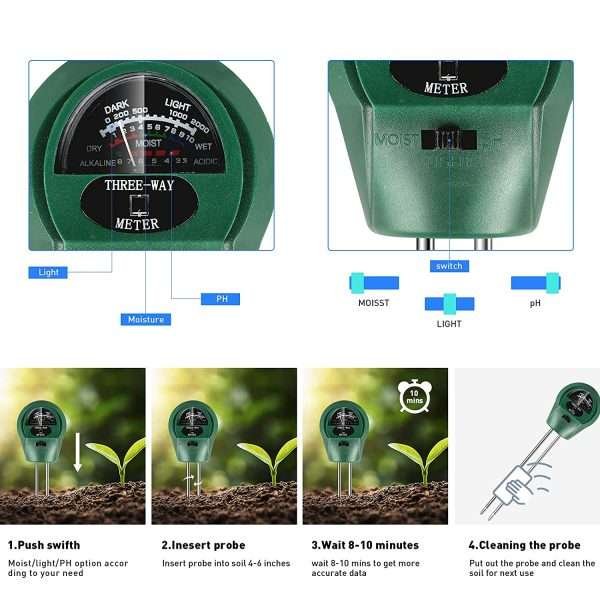 Kit Medidores De Ph, Tds Ppm Agua Y Medidor Ph De Suelo - Imagen 4