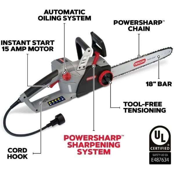 Motosierra Eléctrica Oregon CS1500 Espada 45 cm - Alquiler - Imagen 3