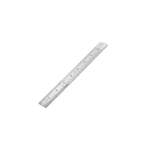 Regla De Acero Inoxidable En Pulgadas Y Centímetros, 20 Cm