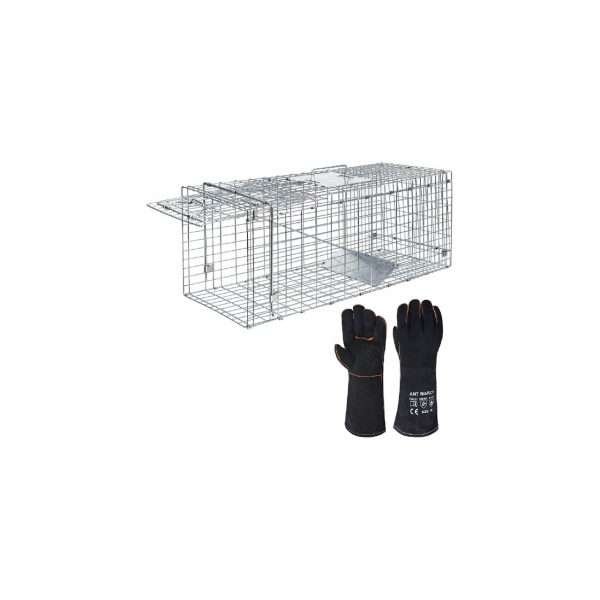 Trampa Plegable Tipo Tomahawk 33x29x81 Cm Con Guantes