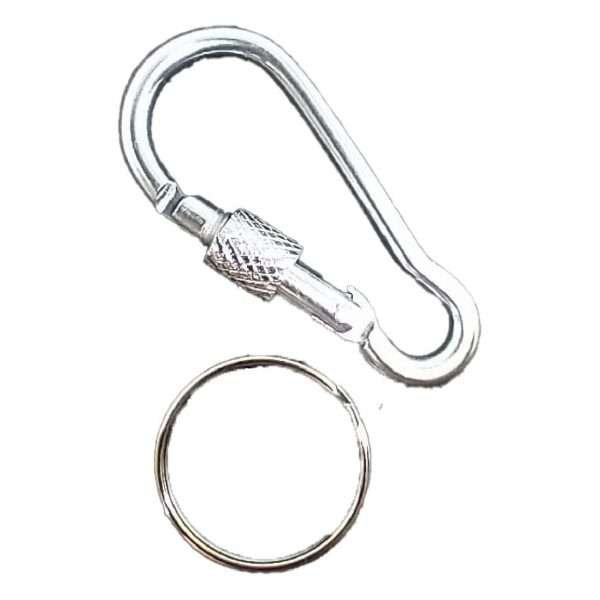 Mosquetón Camping En Aluminio Con Seguro De Rosca, Pequeño - Imagen 3