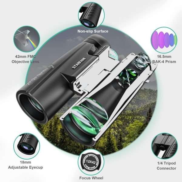 Binoculares Starfami 12x42 Prisma Bak-4 - Imagen 3