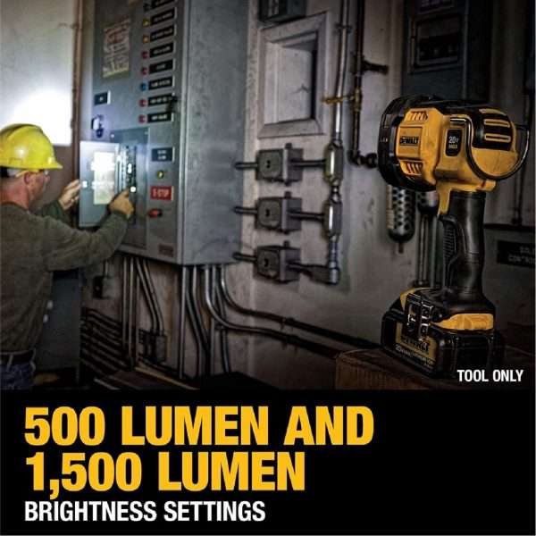 Linterna LED DEWALT DCL043 Máxima 20V, Cabeza Pivotante - Alquiler - Imagen 4