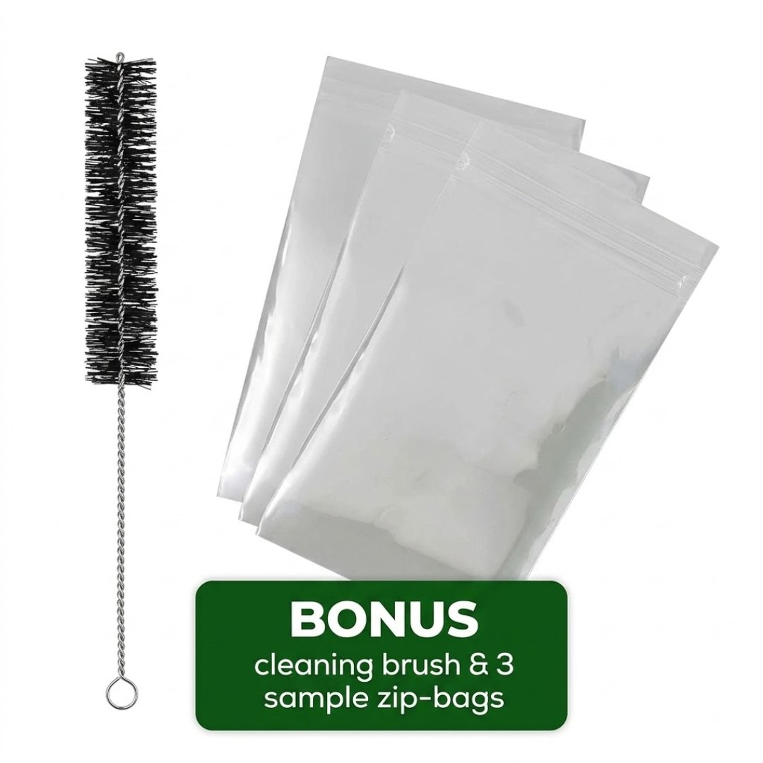 Barreno Muestra Suelo 12 Pulgadas para extracción de muestras de suelo. Herramienta práctica para agricultura, geología, investigación ambiental y trabajo de campo.