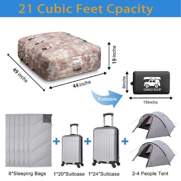 Portaequipajes Impermeable Para Techo De Carro Cargo Roof - Imagen 3