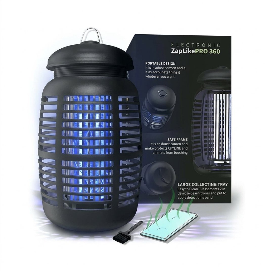 Lámpara Eléctrica Mata Moscas E Insectos, Impermeable 4800 V