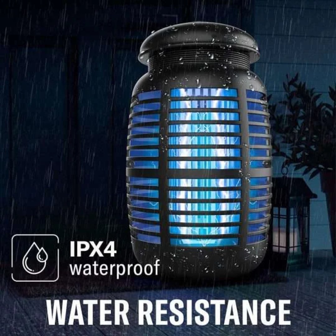 Mata insectos eléctrico impermeable de 4800 V para el control de moscas e insectos voladores mediante un sistema de eliminación eléctrica.
