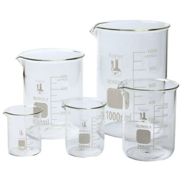 Juego De Vasos De Precipitado En Vidrio Karter 5 Unidades - Imagen 3