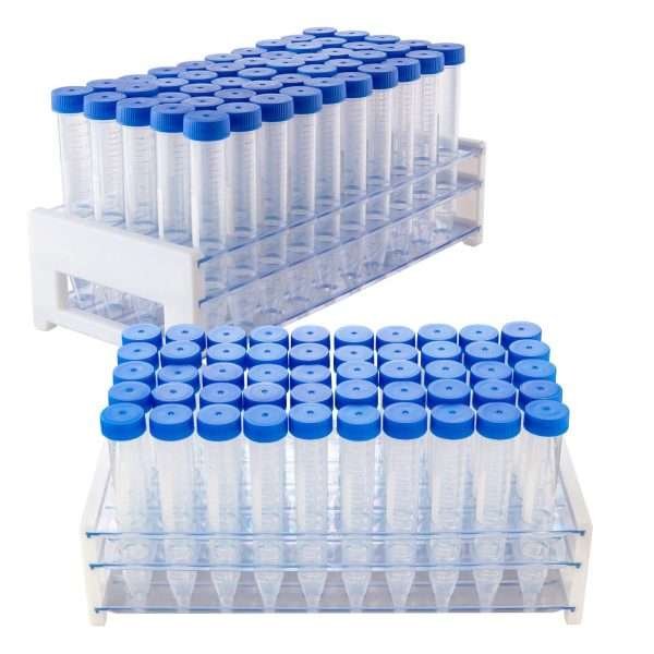 Tubos De Centrífuga Plástico 15 Ml, 100 Tubos Y 2 Gradillas - Imagen 2
