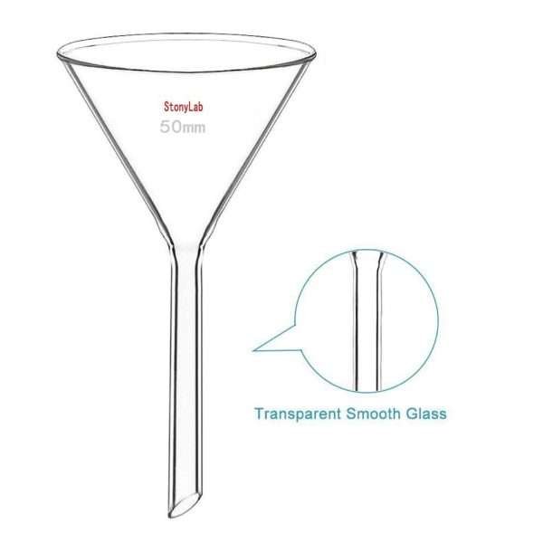 Embudo De Vidrio De Borosilicato, 50 Mm Por 2 Unidades - Imagen 4