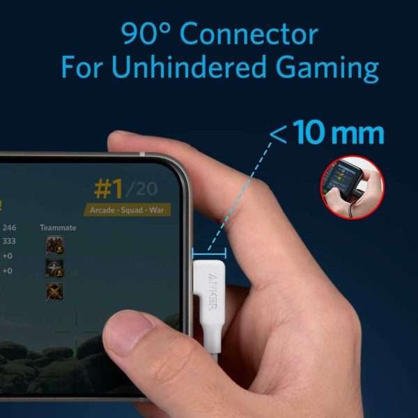 Cable Anker Cable Lightning USB-C a 90 grados (3 pies) - Imagen 4