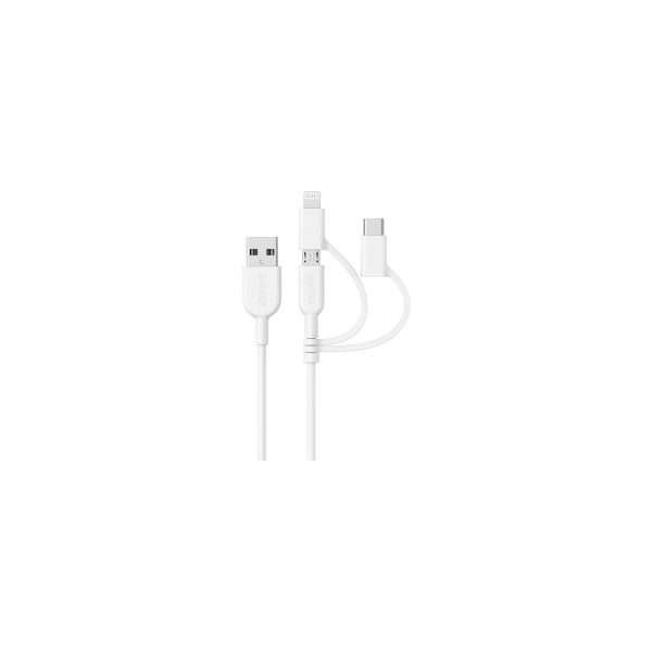 Cable 3 en 1 Anker Powerline II Lightning/Tipo C/Micro USB