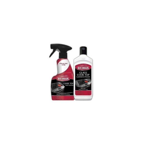Limpiador de cerámica y vidrio 10 Oz + Limpiador diario de estufa 12 Oz