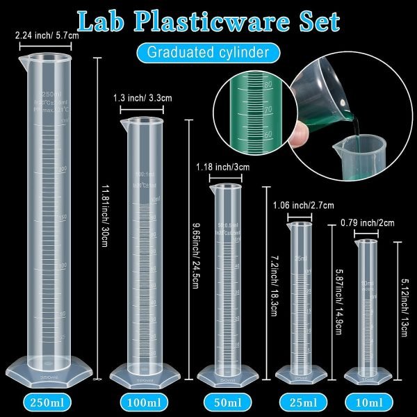 Kit cilindros, vasos de plástico, Erlenmeyers y pipetas de plástico - Imagen 4