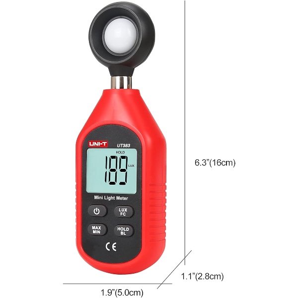 Luxómetro UNI-T UT383 0~199,900 Lux (0~18,500 FC) - Imagen 6