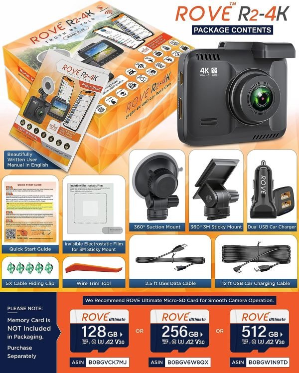 Cámara De Tablero R2-4k Integrada Con Wifi Gps - Imagen 4