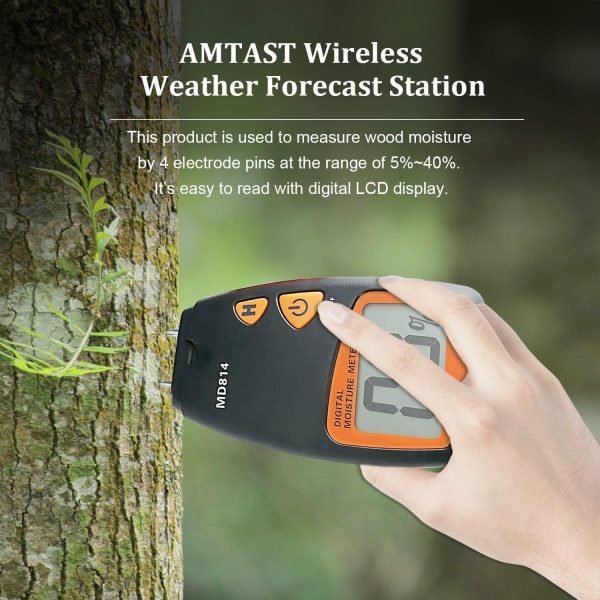 Medidor De Humedad De Madera Digital De 814 Md - Amtast - Imagen 3