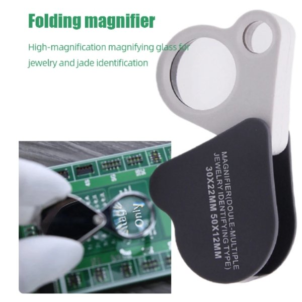 Lupa De Joyero Plegable 30 x 22mm 50 x 12 mm - Imagen 3