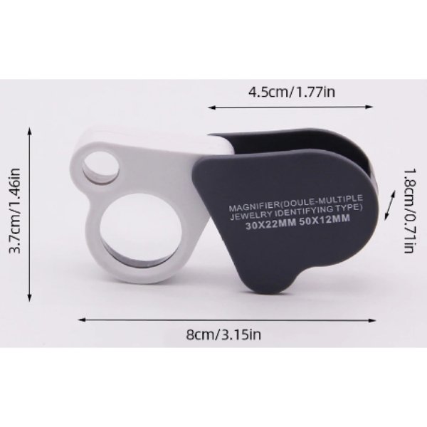 Lupa De Joyero Plegable 30 x 22mm 50 x 12 mm - Imagen 4
