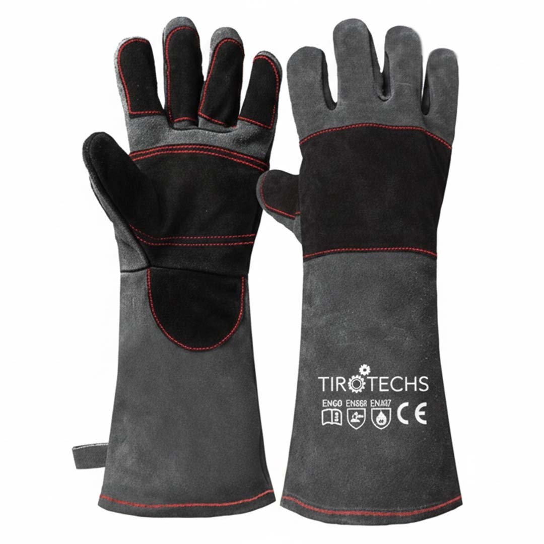 Guantes Para Manejo De Fauna Tirotechs De Cuero 60cm