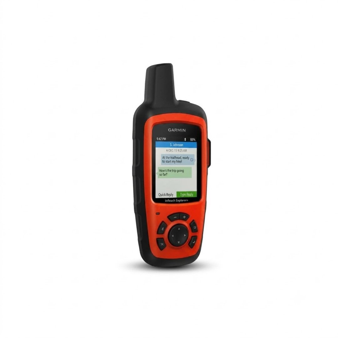 GPS Garmin inReach usado con navegación y comunicación satelital. Ideal para expediciones, senderismo, geología y trabajo de campo.