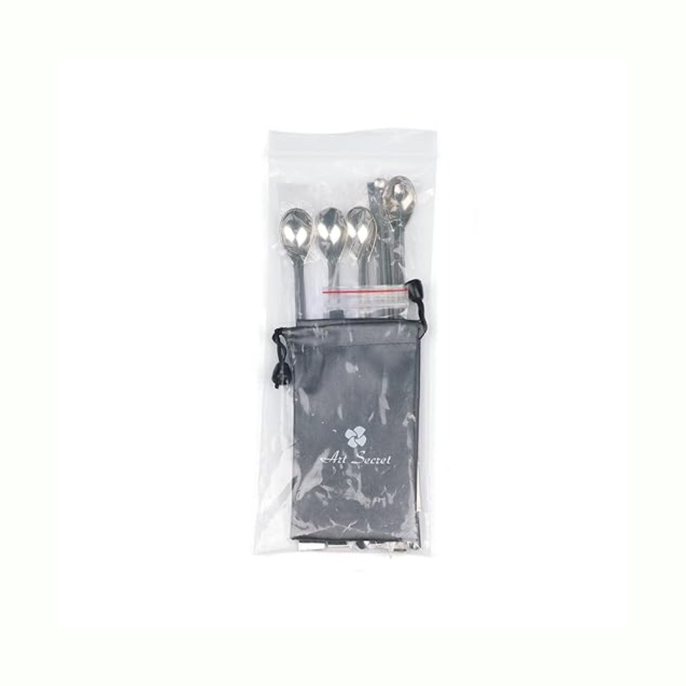 Set de 14 Microespátulas Laboratorio Polvos Finos En Acero Inoxidable + Estuche - Imagen 5