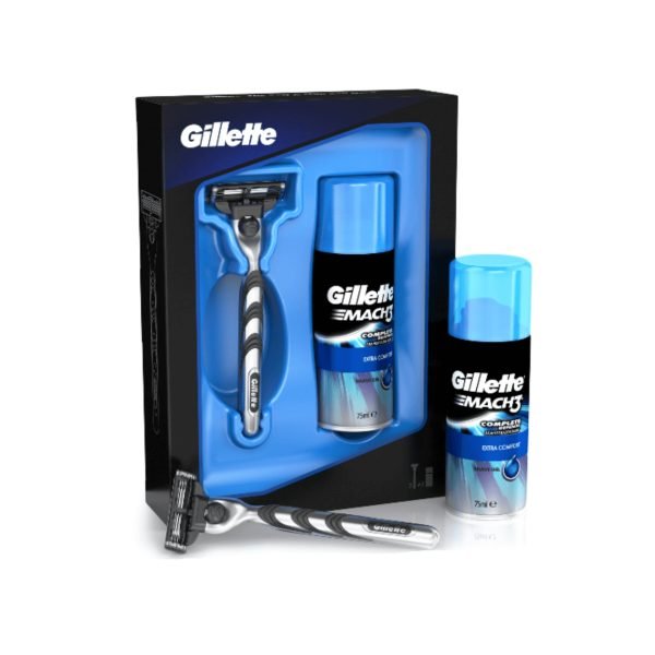 Kit De Afeitadora Gillette Más Aerosol Mach 3 - Imagen 2