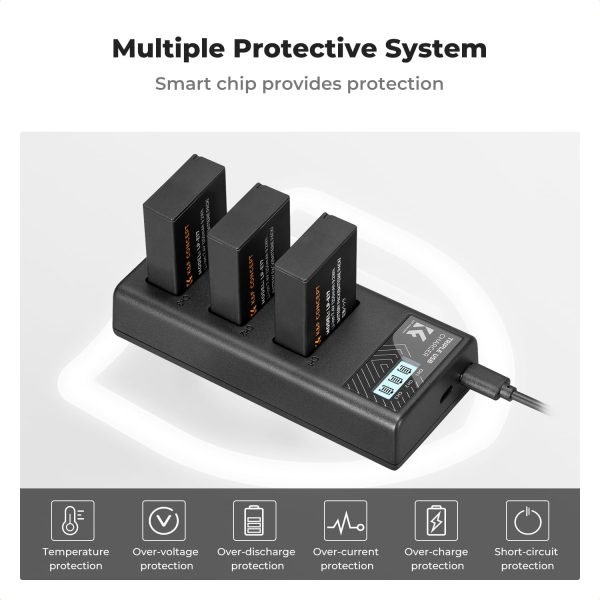 Paquete de 3 baterías LP-E17 y Cargador LCD - Imagen 4