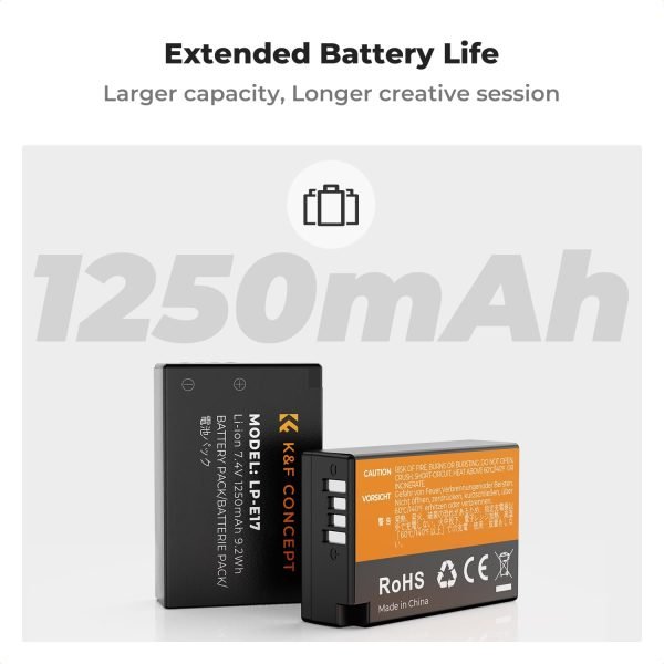 Paquete de 3 baterías LP-E17 y Cargador LCD - Imagen 3